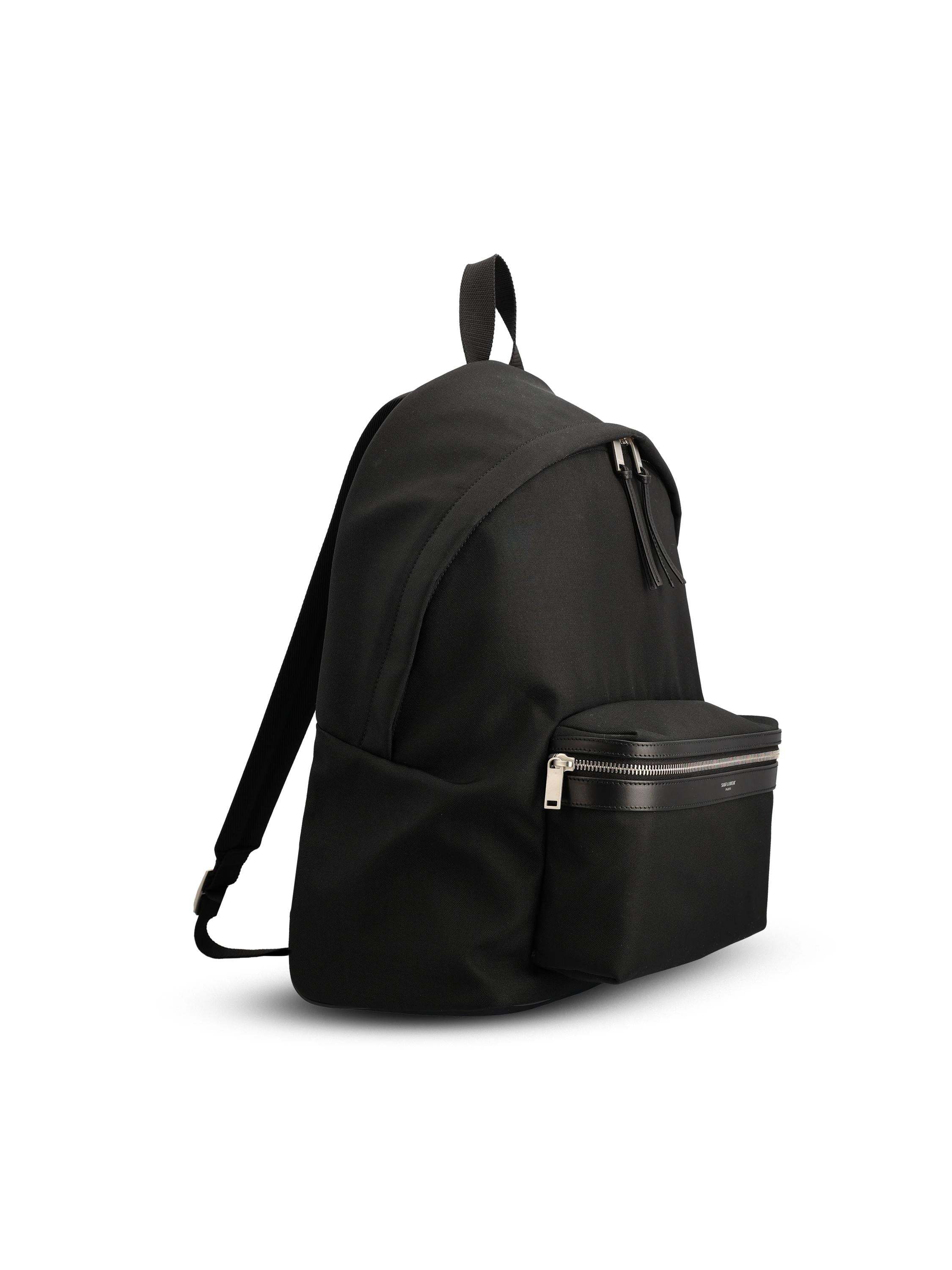 Saint Laurent Logo-print Backpack In Black