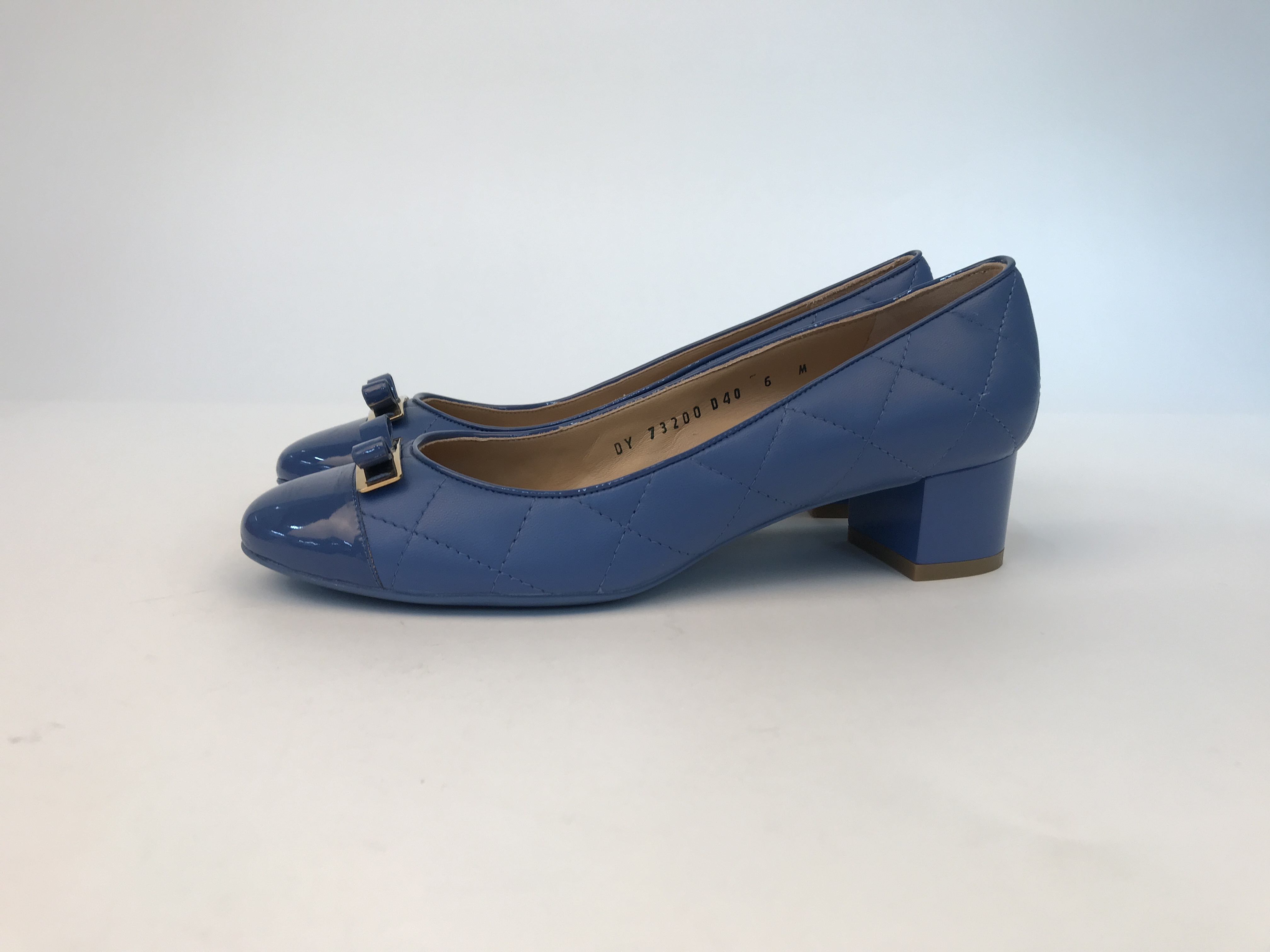 Ferragamo Logo Details High Heels In Blue