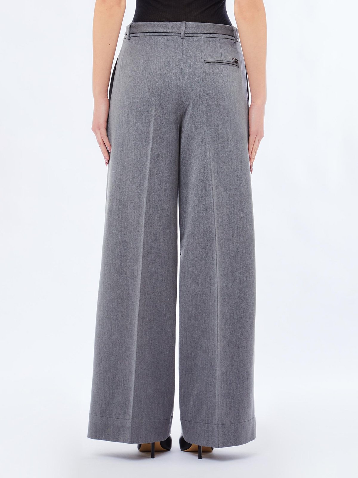 Liu •jo Wide-leg Casual Trousers In Gray