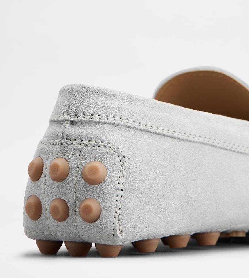 Tod's Gommino Suede Driving Loafers In Gray