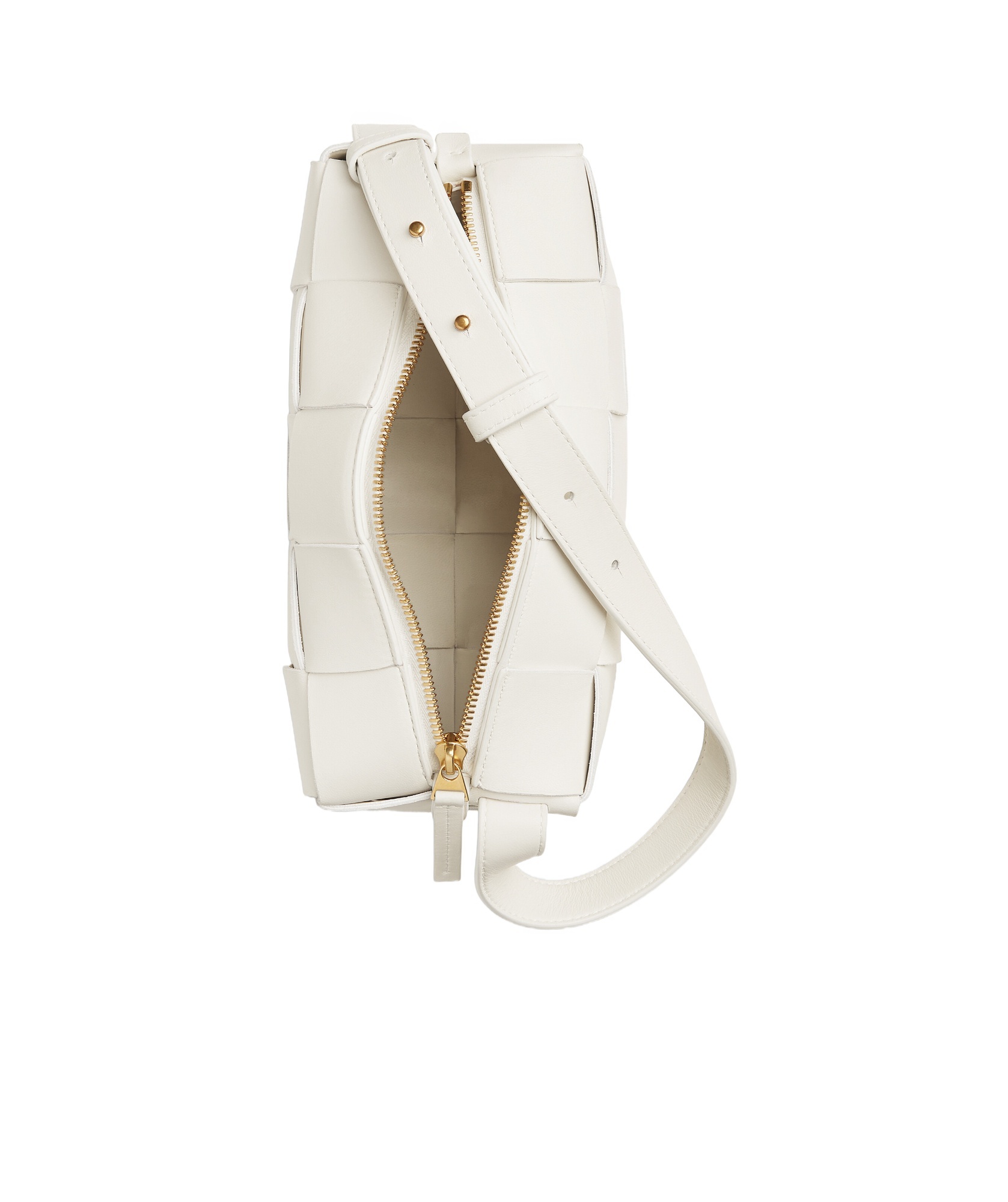 Bottega Veneta Small Brick Cassette Shoulder Bag In White