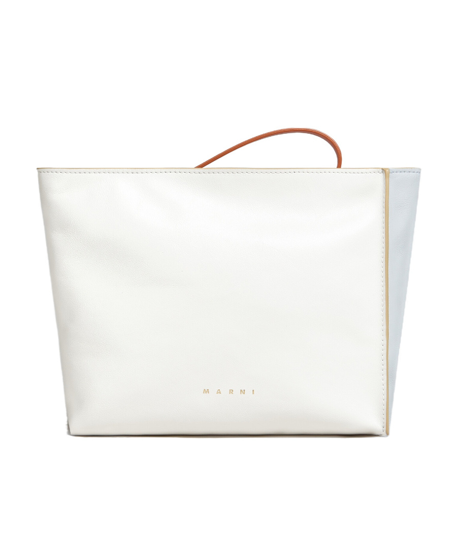 MARNI COLOURBLOCK LOGO-PRINT CLUTCH