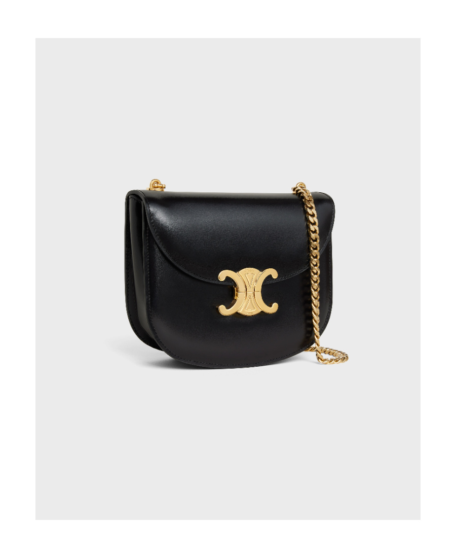 Celine Chain Shoulder Bag In Black