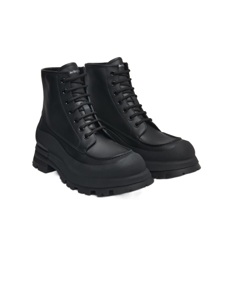 Alexander Mcqueen Alexander Mc Queen Wander Black Leather Boot In Black