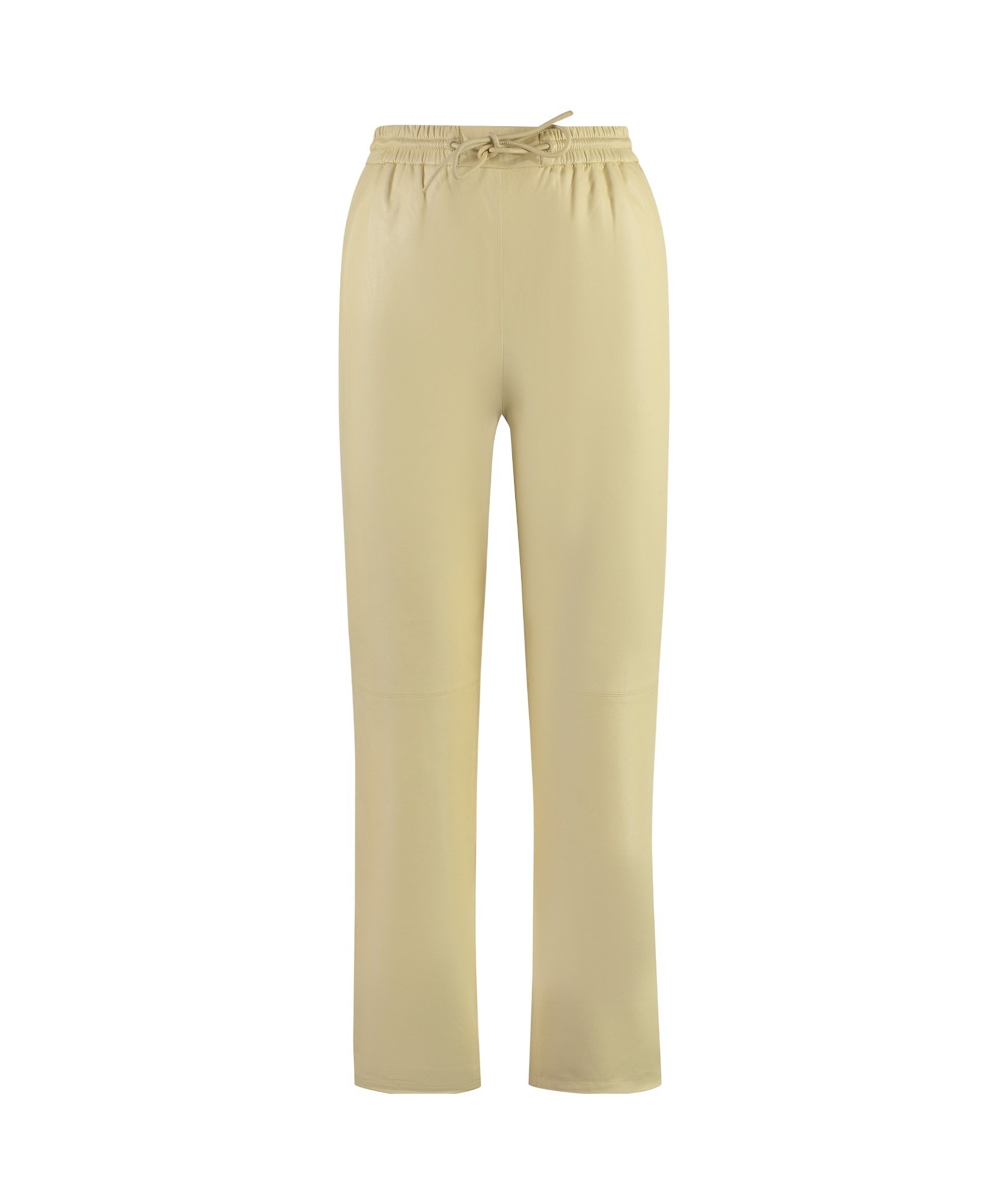 Yves Salomon Leather Trousers In Nude