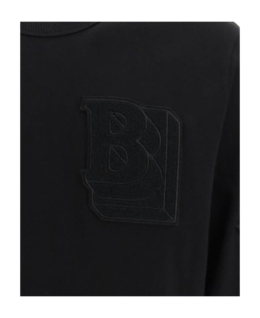 Burberry Carlson Logo-patch Sweatshirt In Black