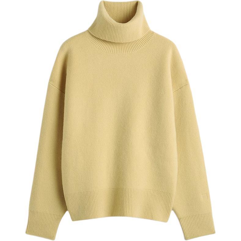 Totême Double-knit Wool-cashmere Turtleneck Top In Nude