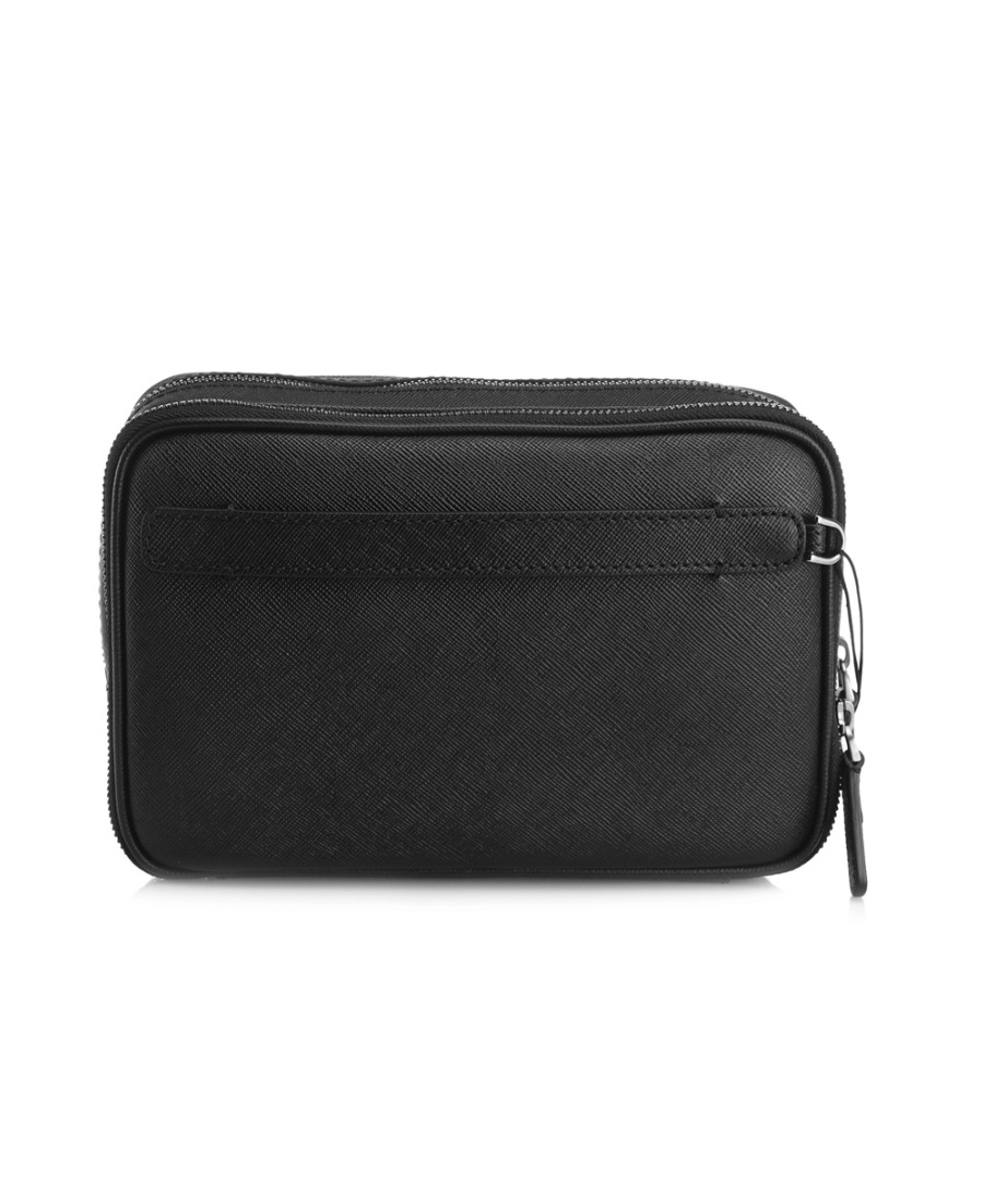 Giorgio Armani Logo Details Handbag In Black