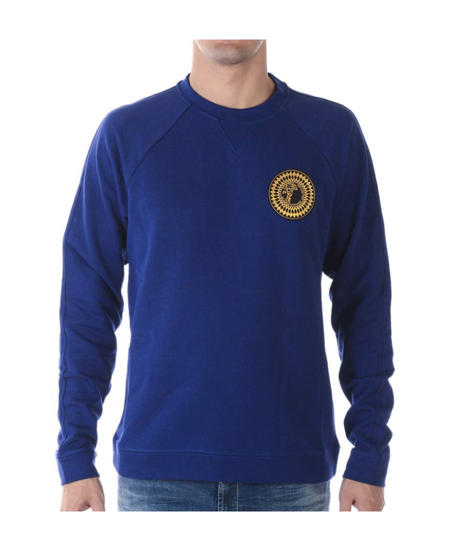 Versace Printed Sweater In Blue