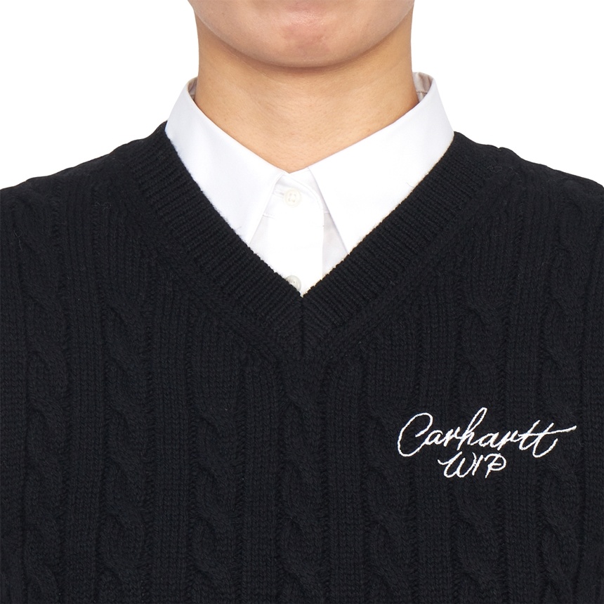 Carhartt Sleeveless Knitted Vest In Black