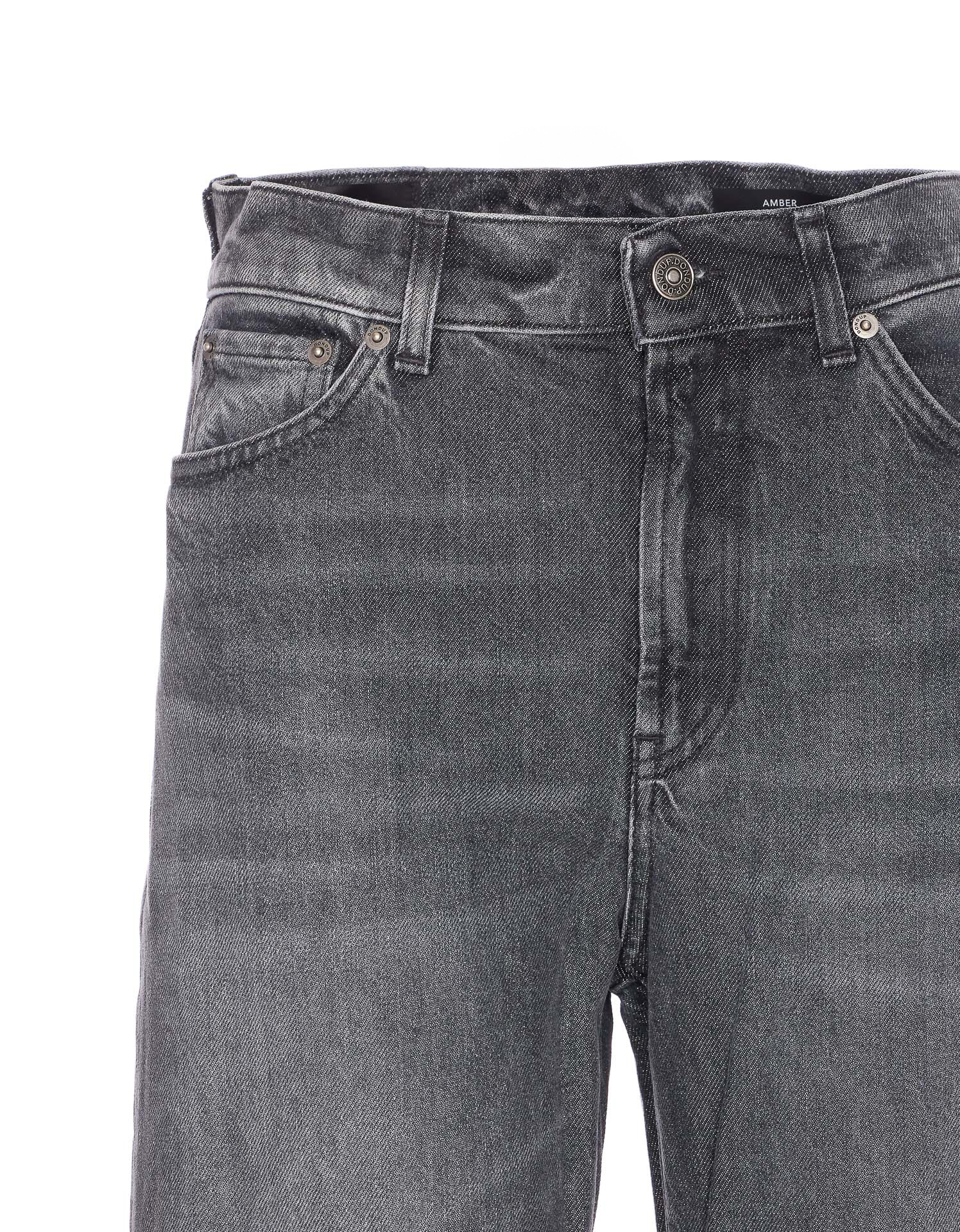 Dondup Wide-leg Trousers With Pockets And Loops In Gray