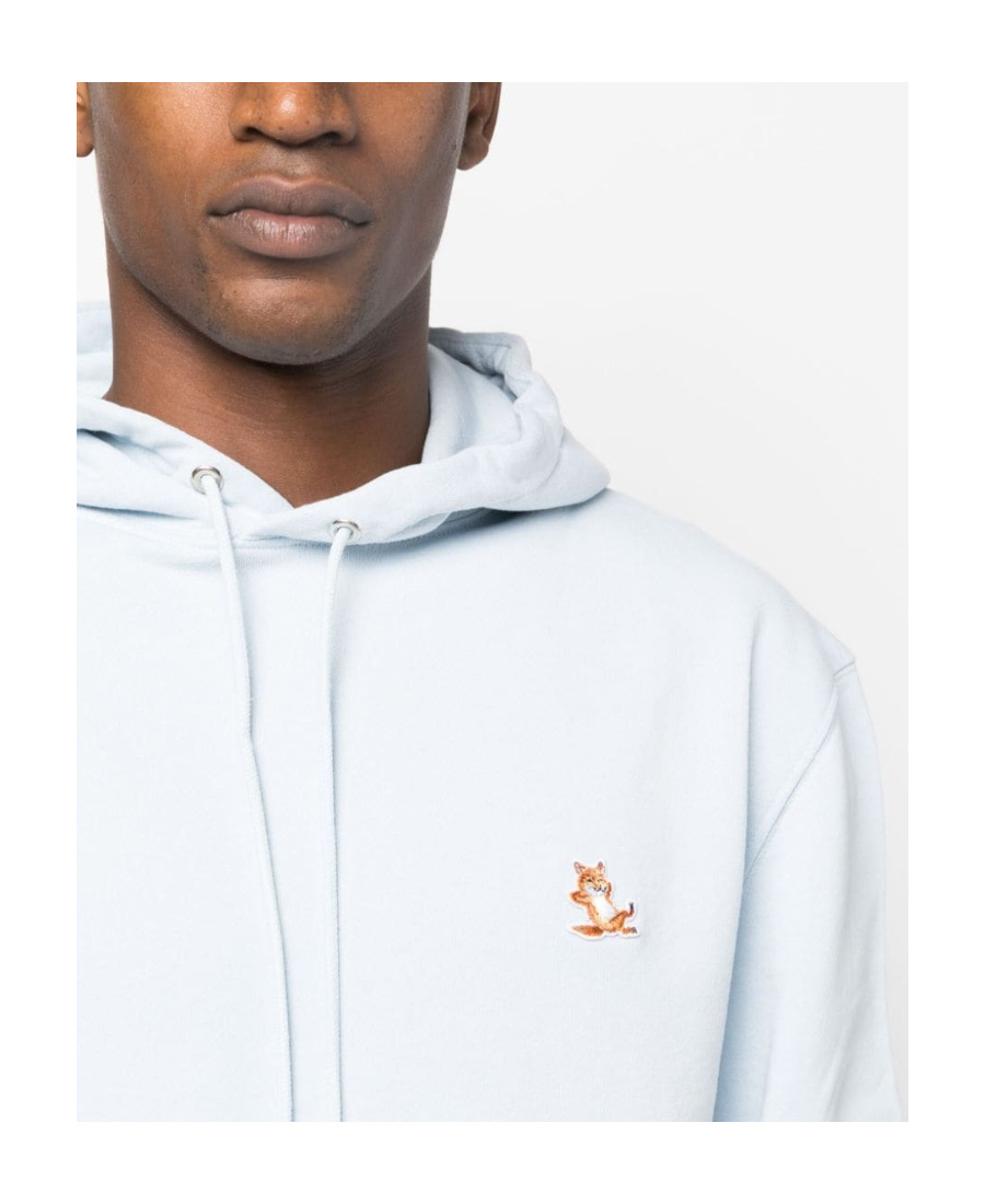 MAISON KITSUNÉ MAISON KITSUNÉ FOX EMBROIDERED DRAWSTRING HOODIE