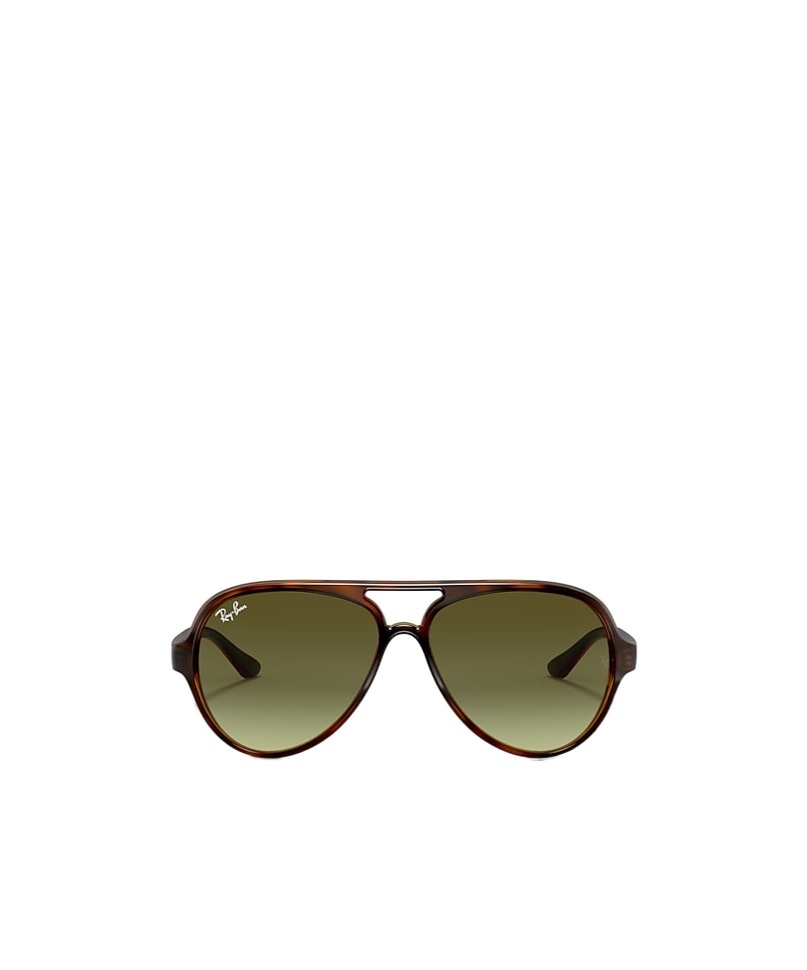 Ray Ban Cats 5000 Classic Sunglasses Tortoise Frame Green Lenses 59-13 In Green
