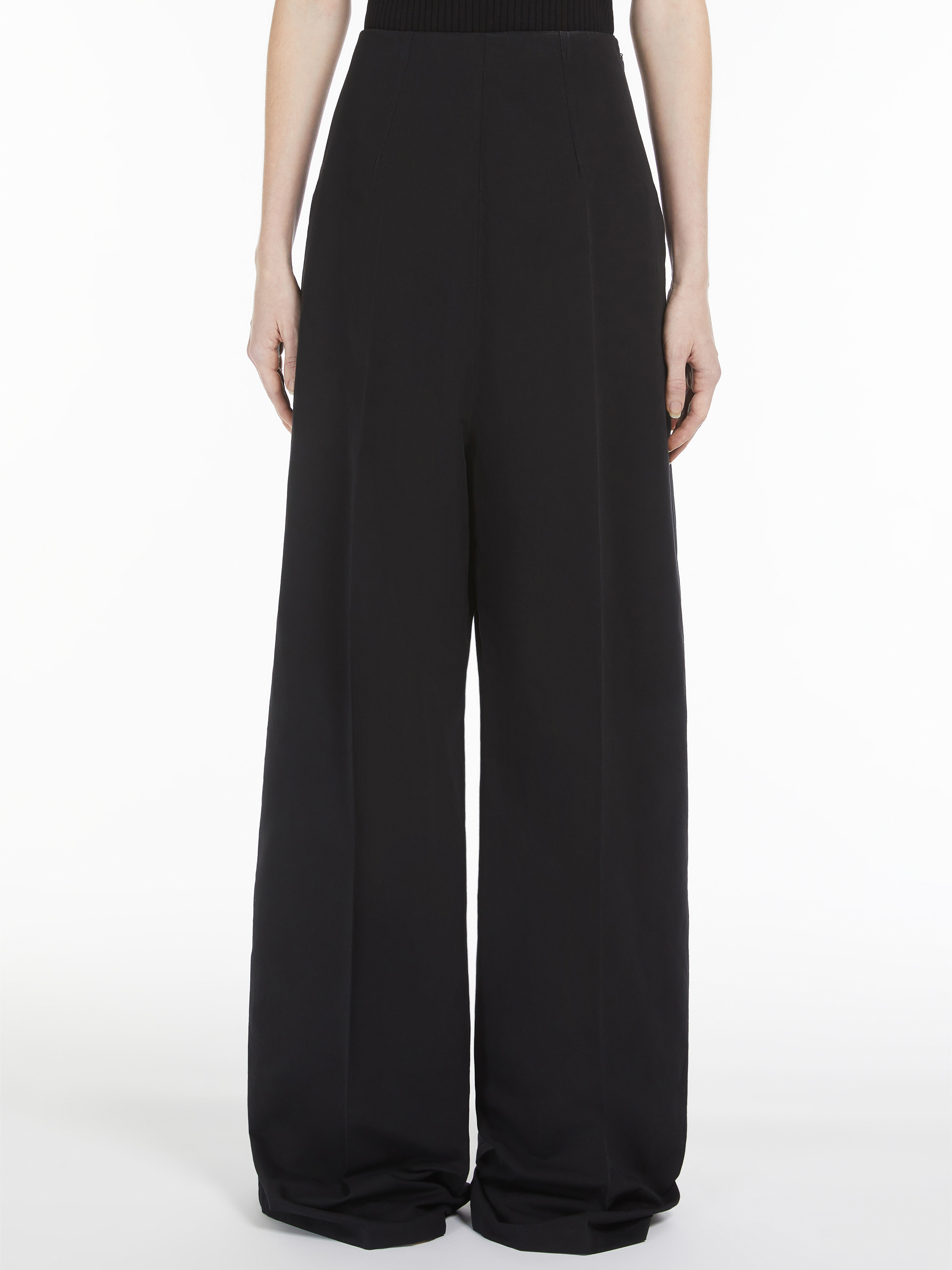 Sportmax High-waisted Trousers - Women's - Polyamide/elastane/viscose In Black
