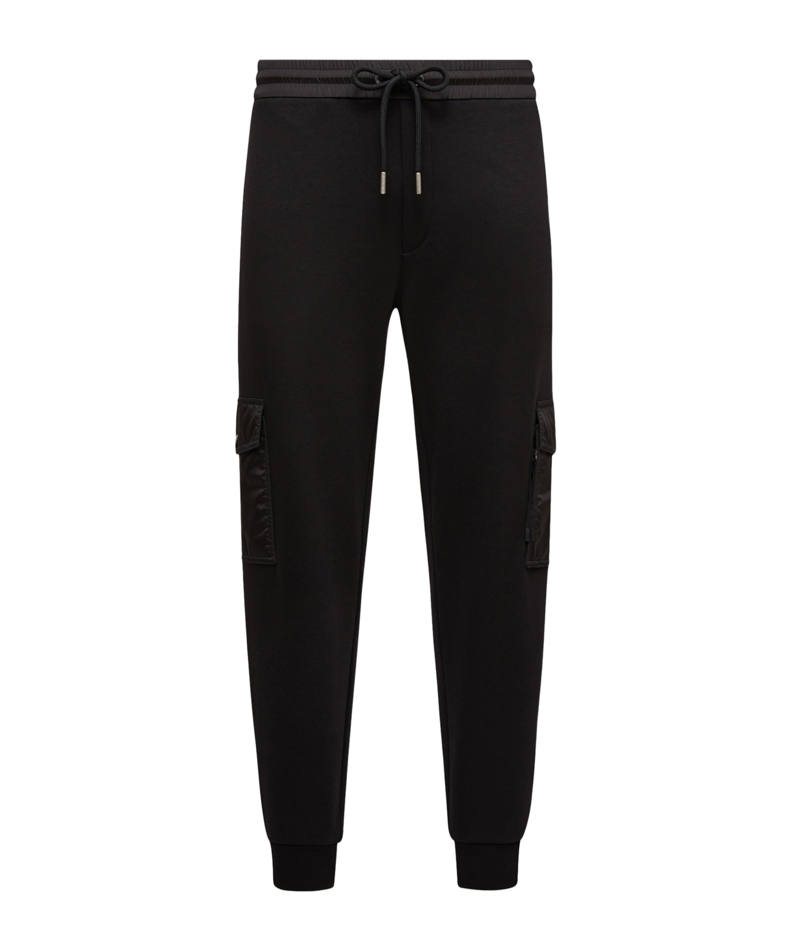 Moncler Cotton Blend Jogger Trousers In Black