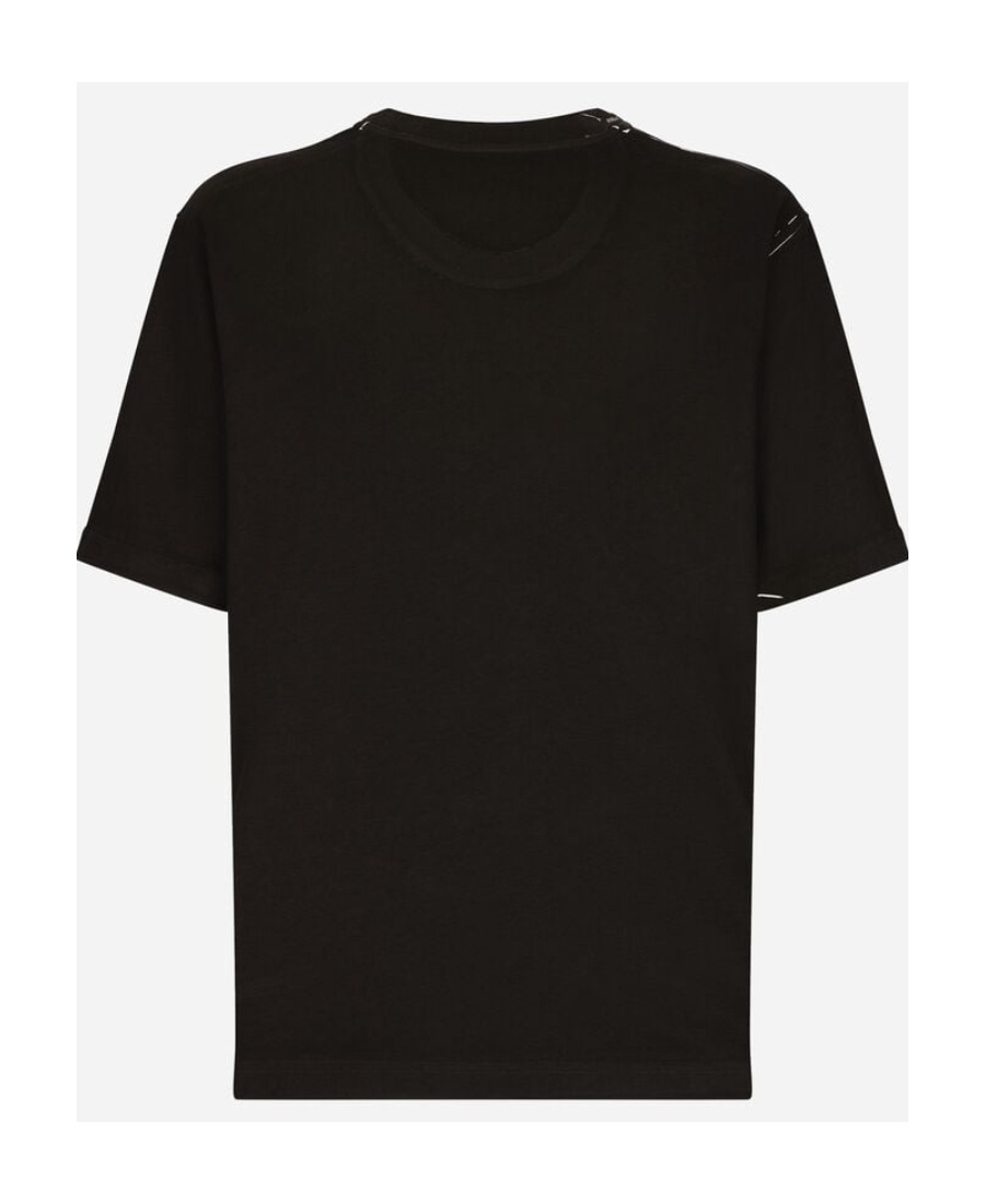 Dolce & Gabbana Dg Logo Print T-shirt In Black