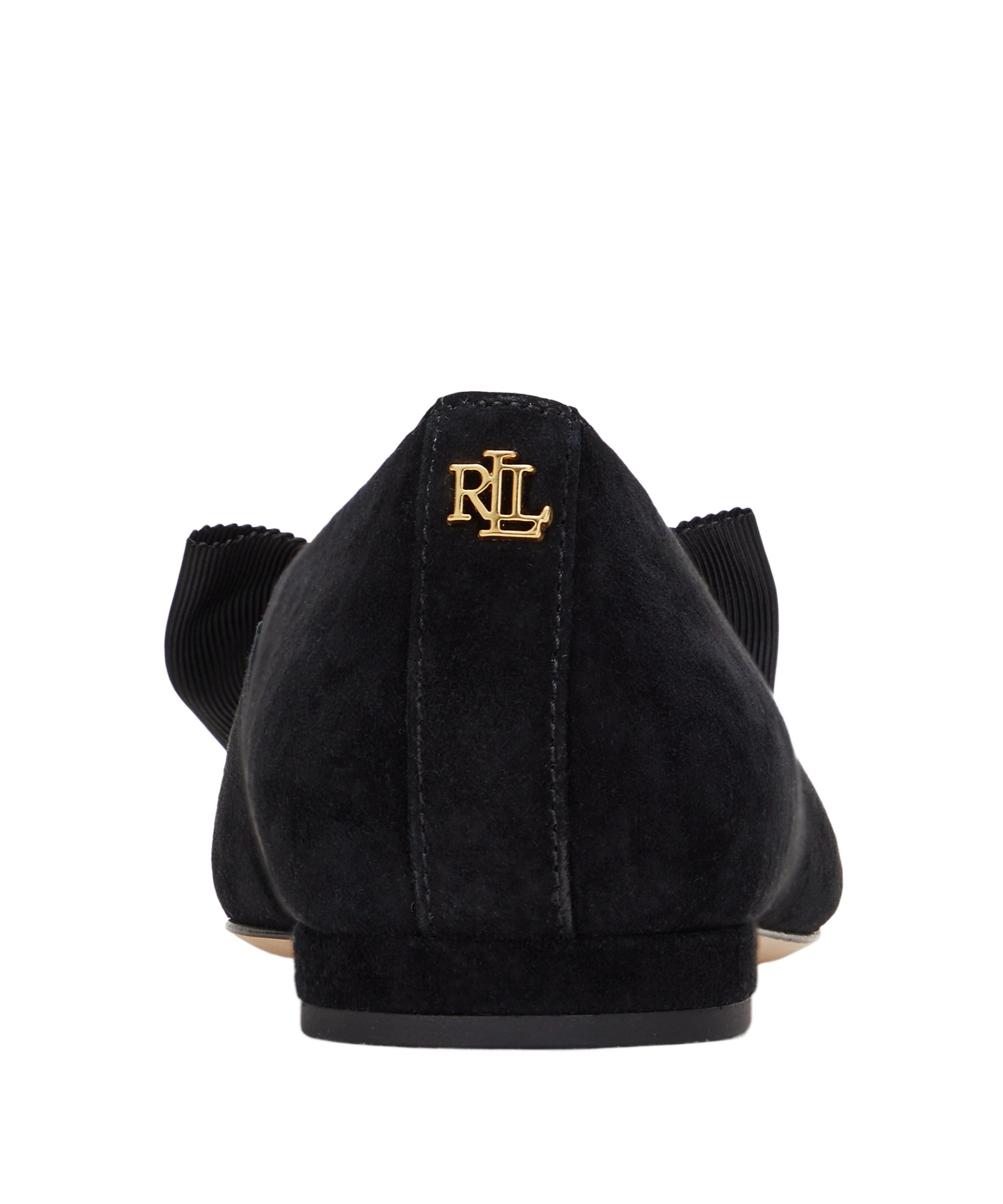 Polo Ralph Lauren Pointed Ballet Shoes In Black