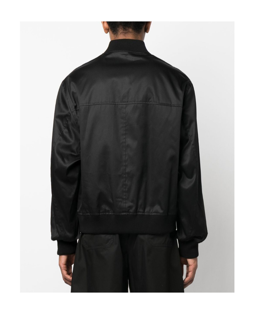 Valentino Raised-logo Bomber Jacket In Black