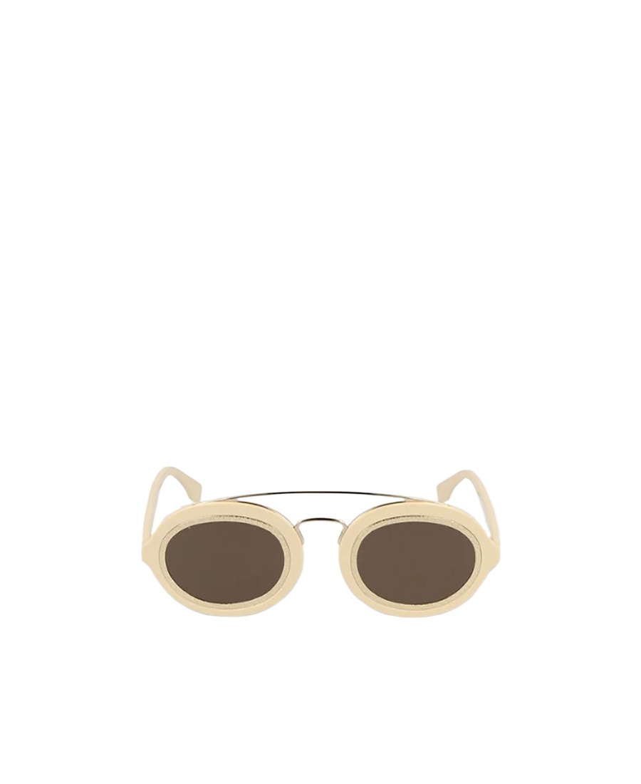 Fendi Eyewear Oval Frame Sunglasses In Brown
