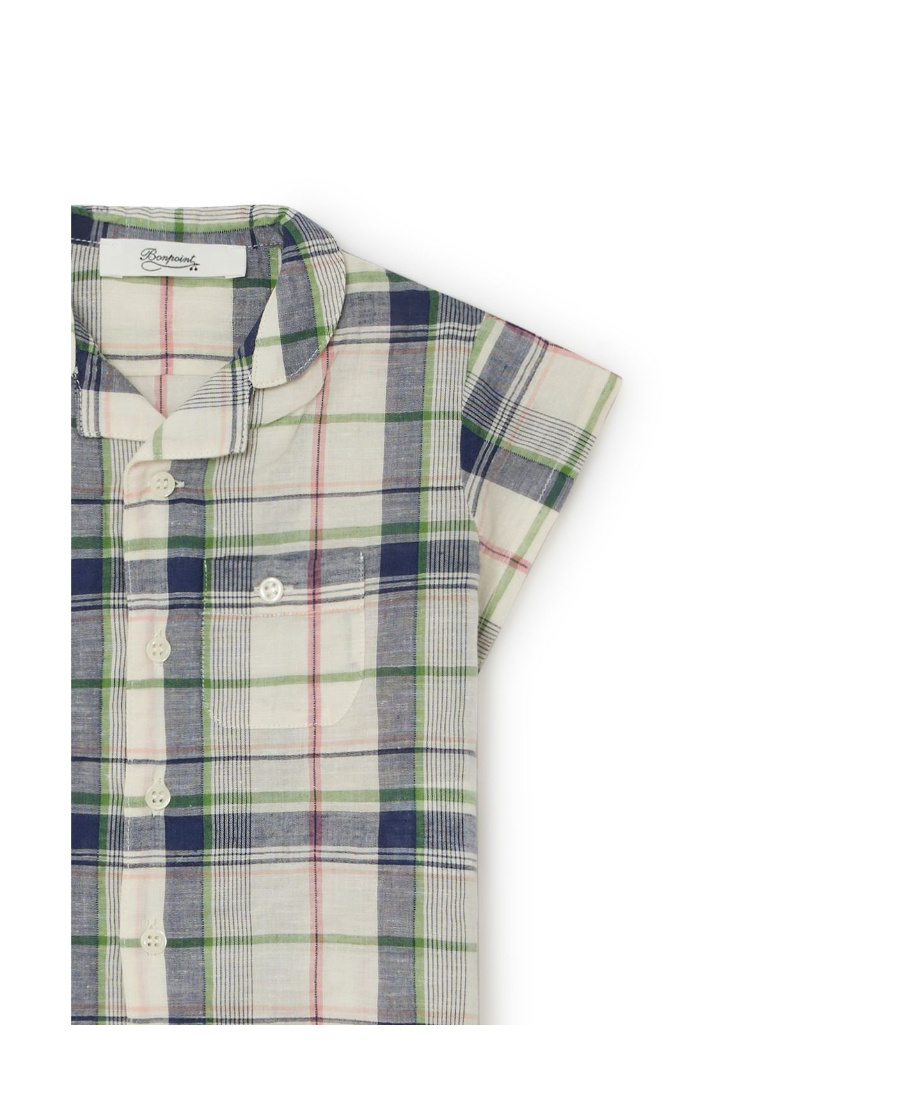 Bonpoint A Short Sleeved Shirt In Gray