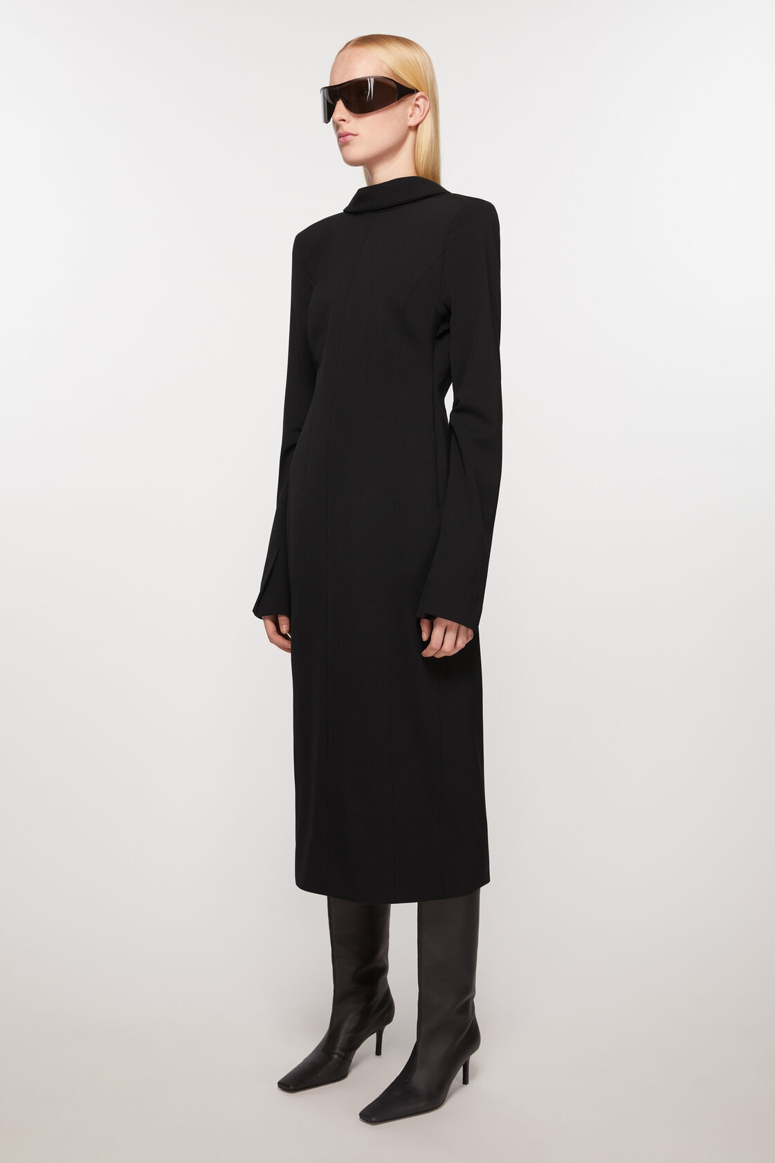 Acne Studios Side-slit Blazer Dress In Black