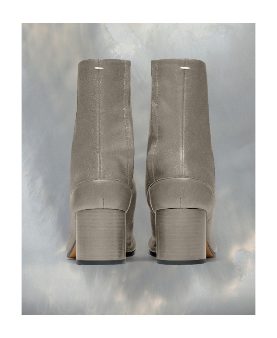 Maison Margiela Split-toed High-heeled Boots In Gray