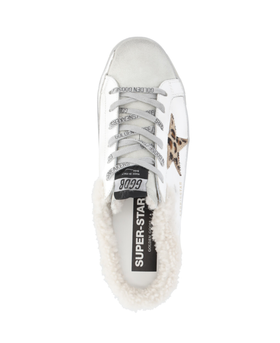 Golden Goose Superstar Sabot 81811 Leather And Shearling Trainers In White