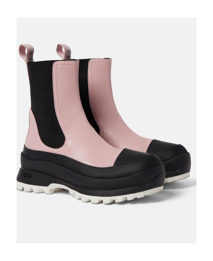 Shop Stella Mccartney Trace Two-tone Ankle Boots In Black