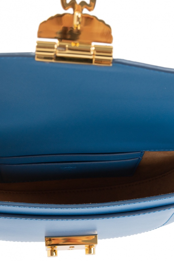 Mcm Logo Shoulder Bag In Blue