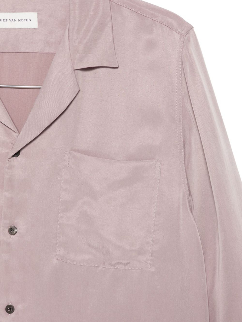 Dries Van Noten Long Sleeve Shirt In Pink