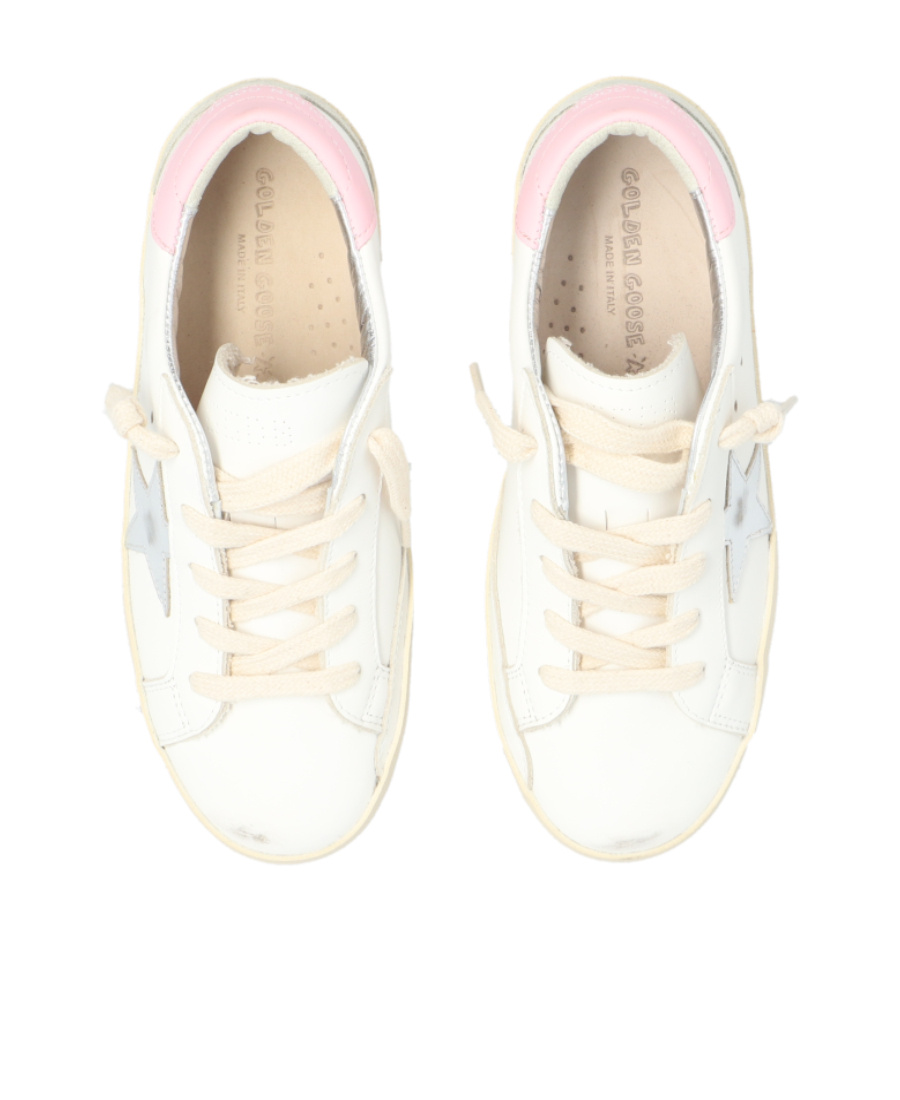 Golden Goose Kids White Super-star Classic Sneakers In White