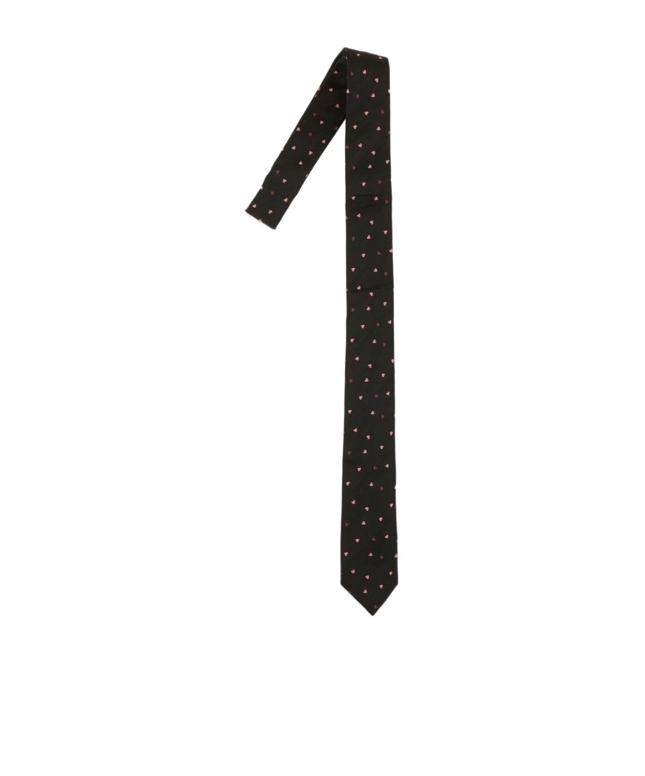 Paul Smith Heart-motif Pointed Tie In Black