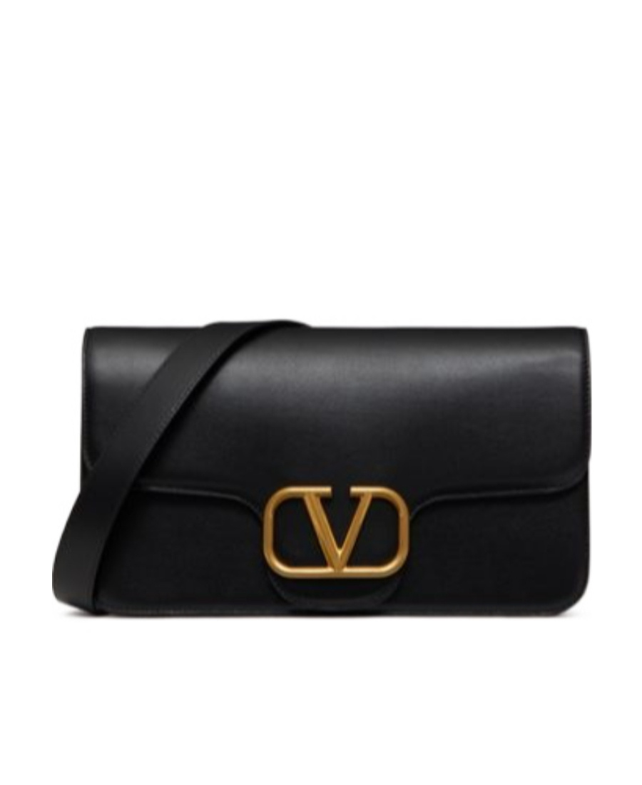 Valentino Small Vlogo Messenger Bag In Black