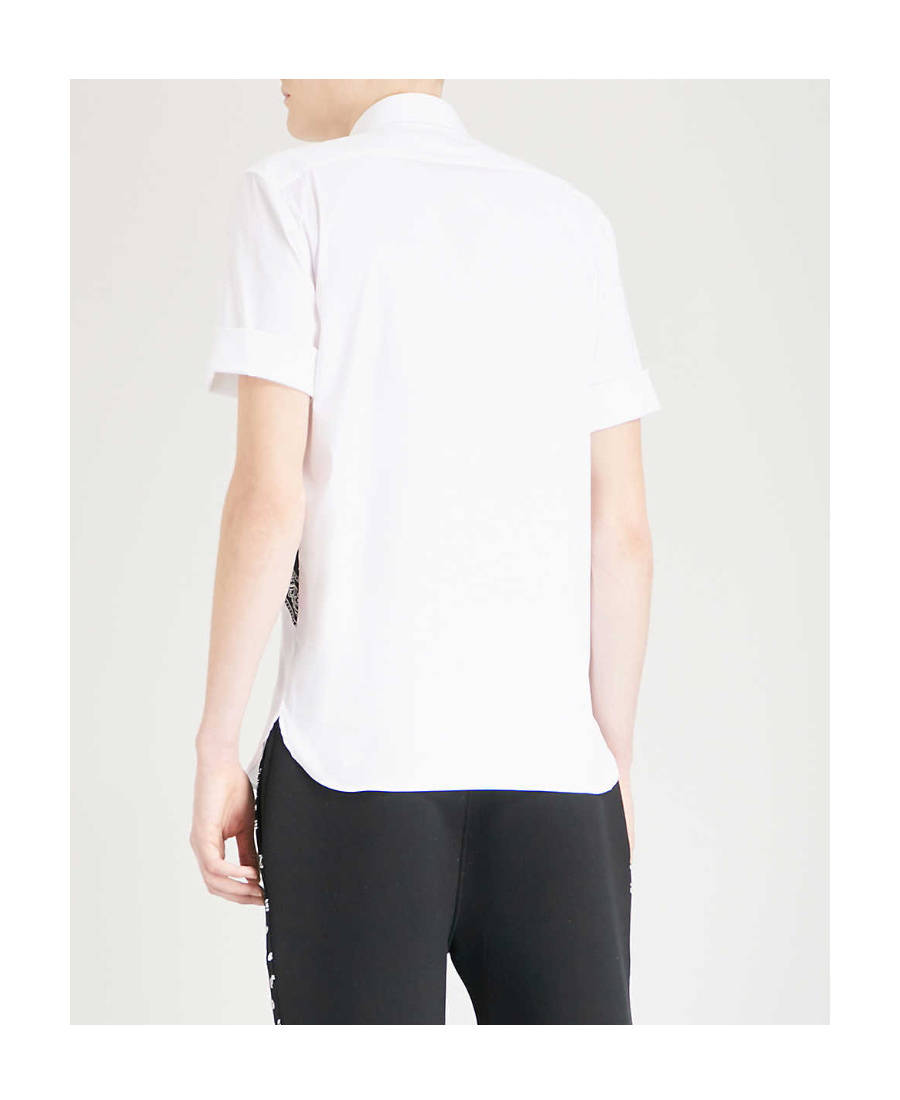 Neil Barrett Short-sleeved Lapel Shirt In White