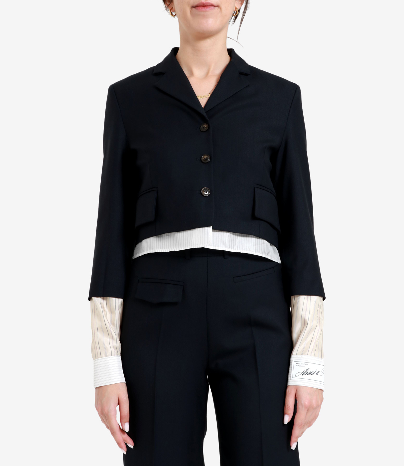 Erika Cavallini Single-breasted Casual Jacket In Black