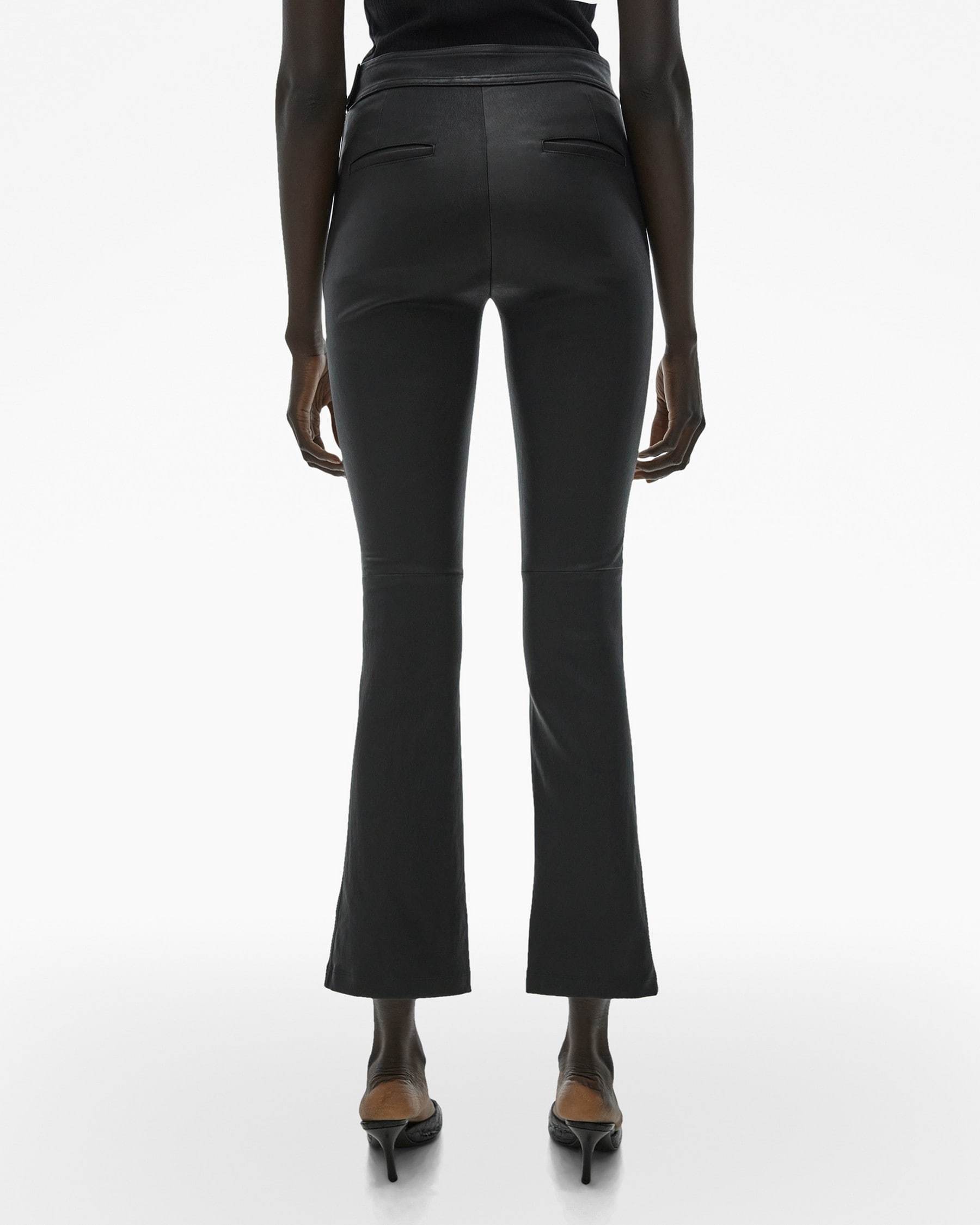 Helmut Lang Vent Wool Blend Bootcut Pants In Black