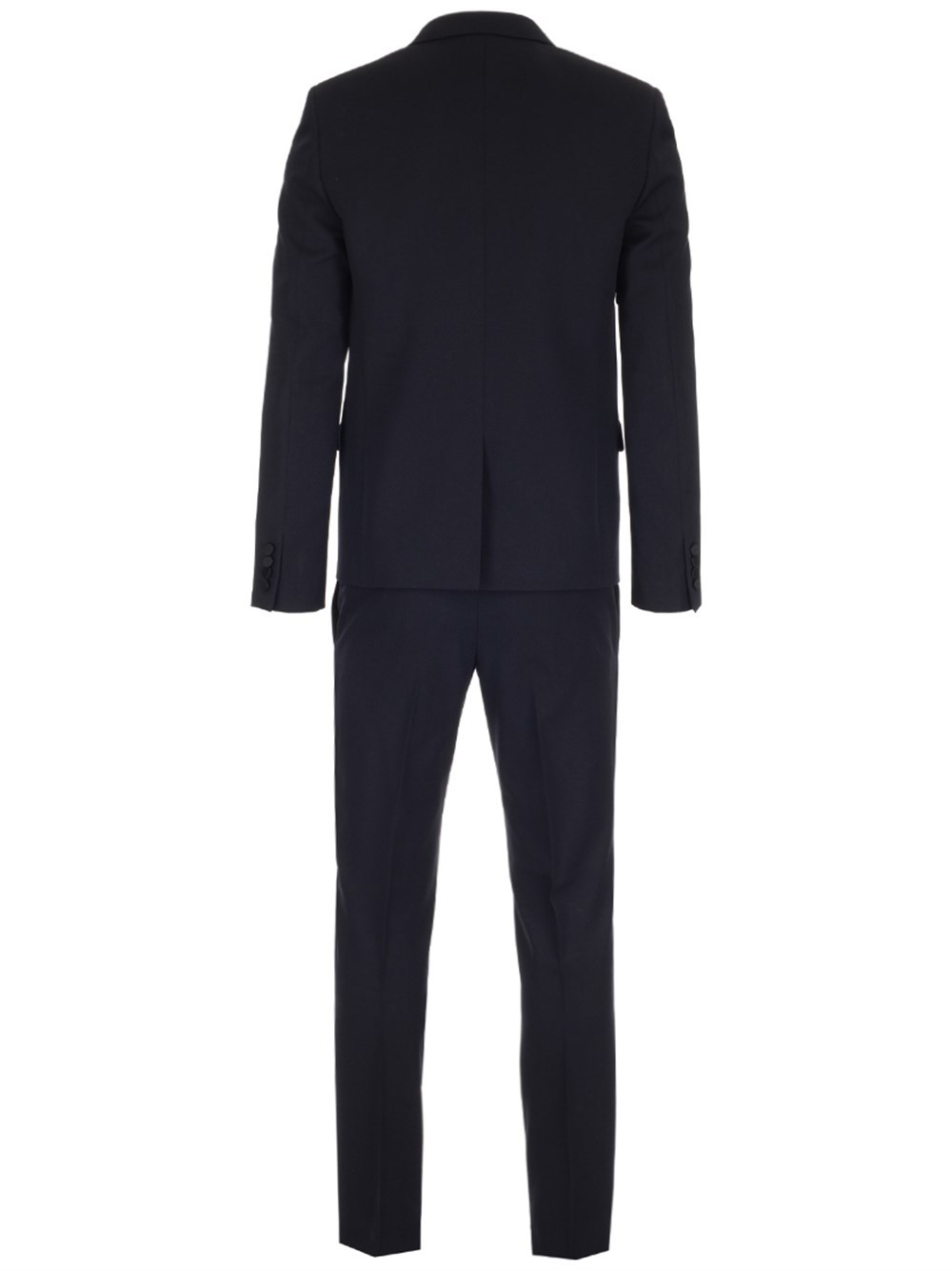 Saint Laurent Peaked Lapel Two Piece Suit In Black