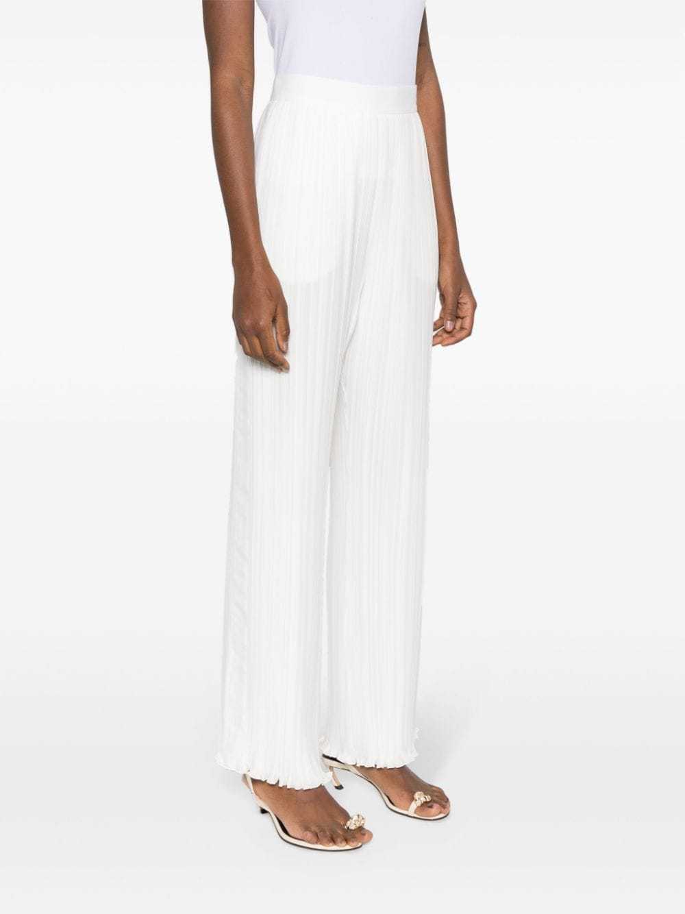 Shop Lanvin Pleated Details Casual Pants In White