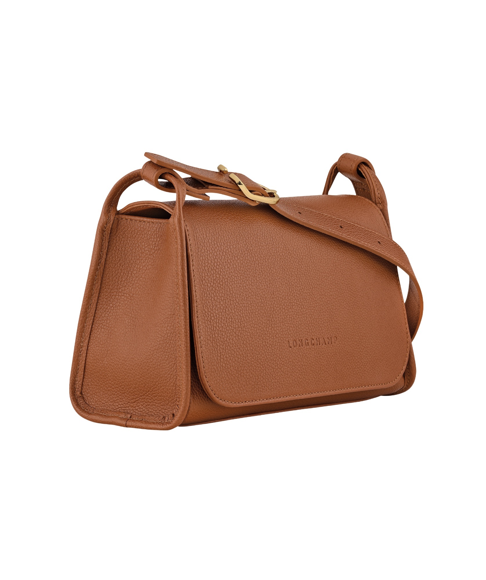 Longchamp Medium Foulonne Caramel Shoulder Bag In Brown