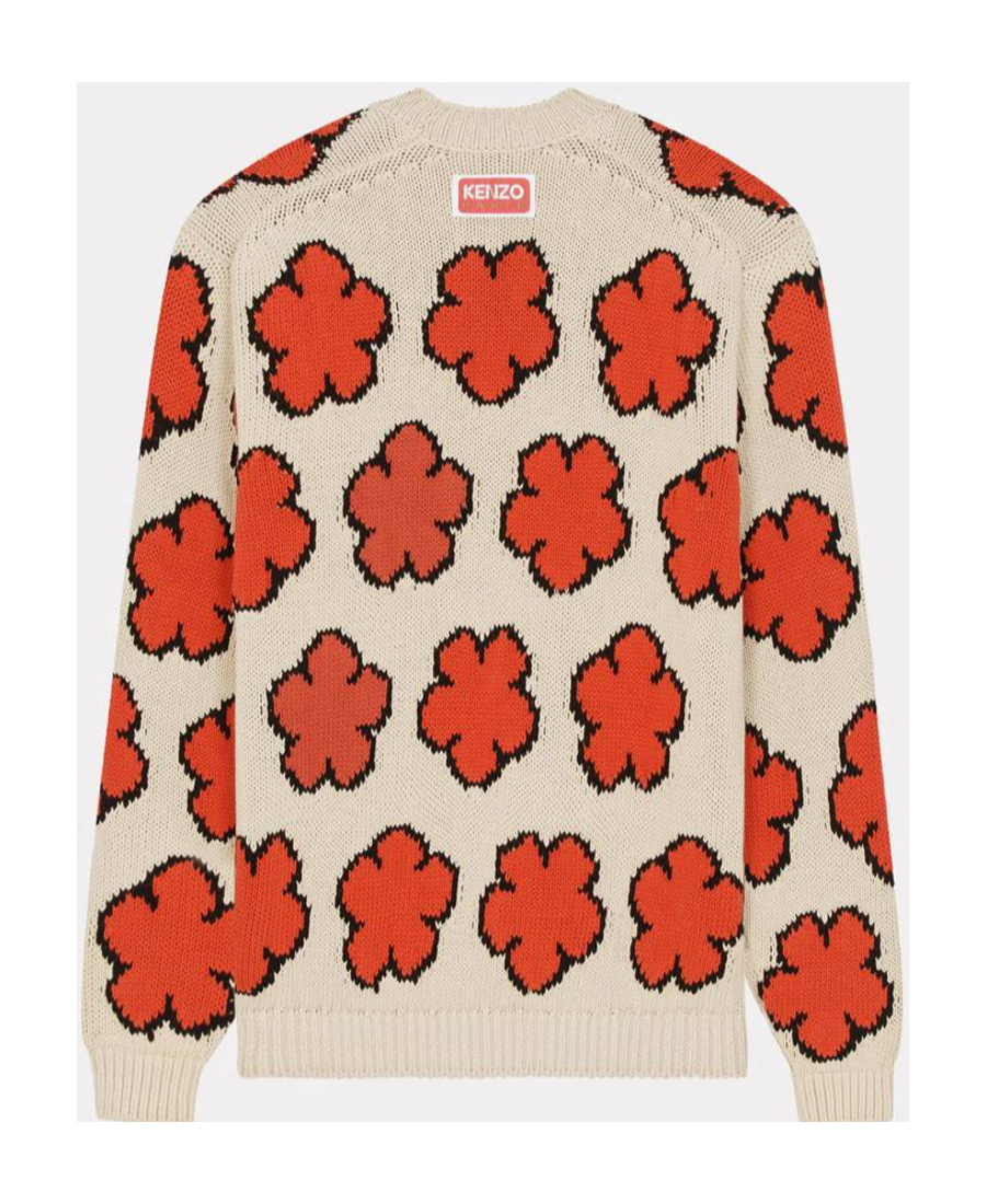 Kenzo Long-sleeved Round-neck Sweater In Nude