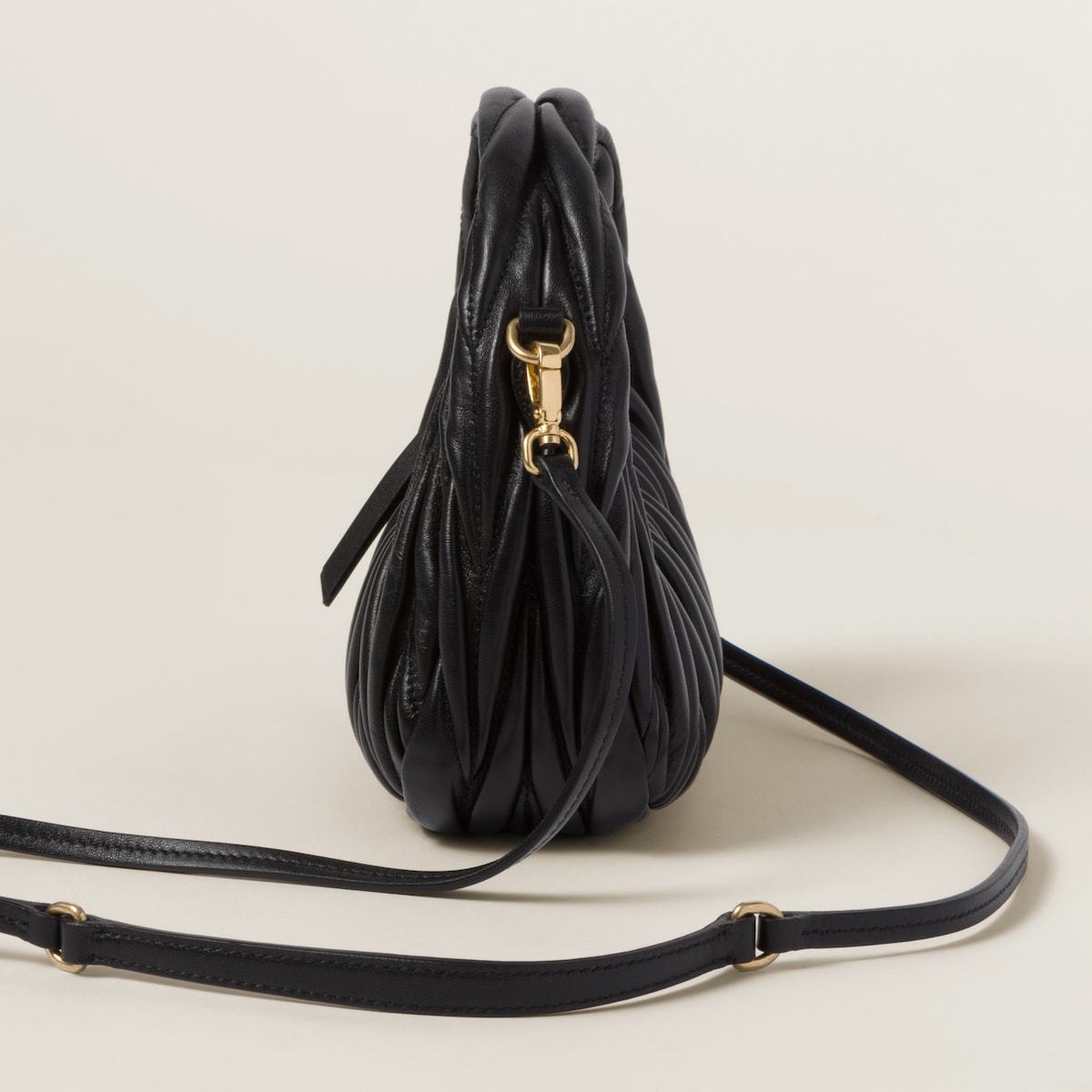 MIU MIU MIU WANDER MATELASS� MINI HOBO BAG 