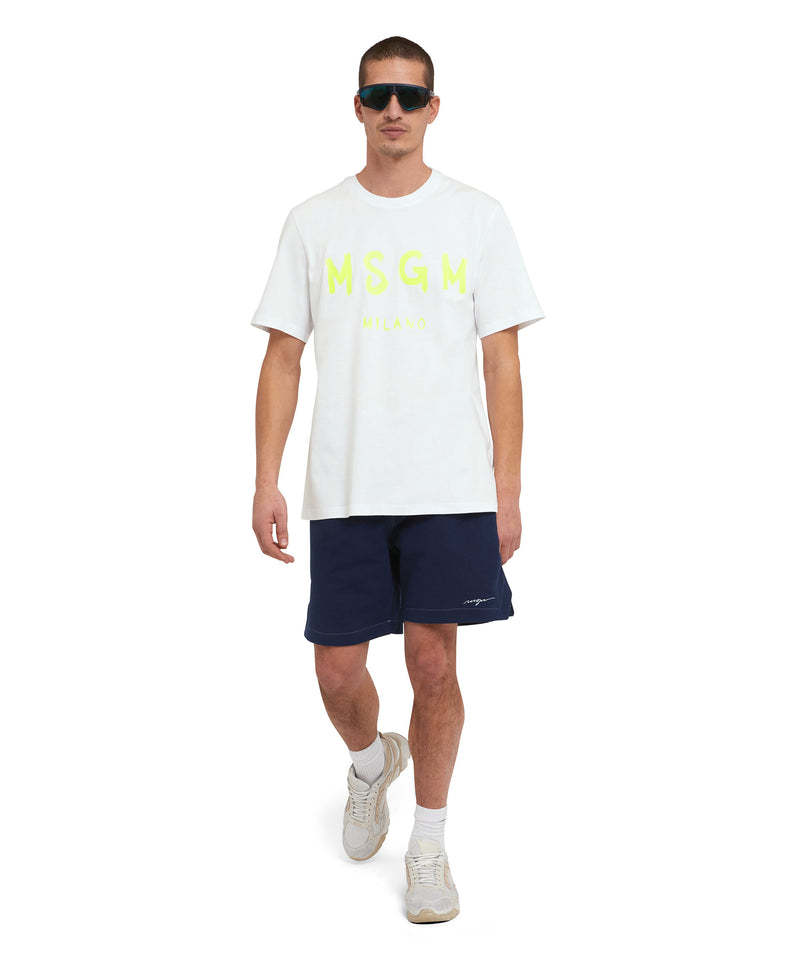 Msgm Logo-print Cotton T-shirt In White