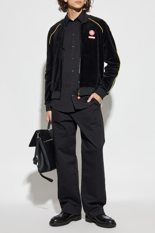 Casablanca Logo Patch Casual Pants In Black