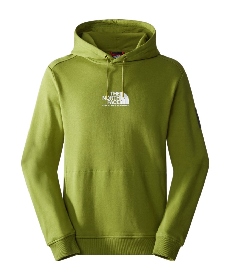 The North Face Fine Alpine Logo-print Cotton Hoodie In Green