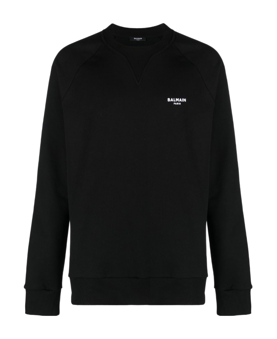 BALMAIN LOGO-PRINT CREW-NECK SWEATSHIRT