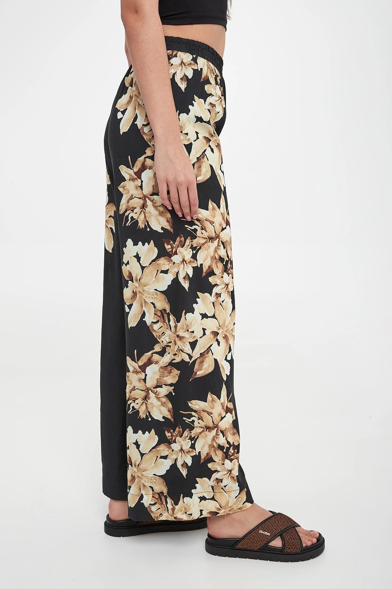 TWINSET FLORAL-PRINT TROUSERS