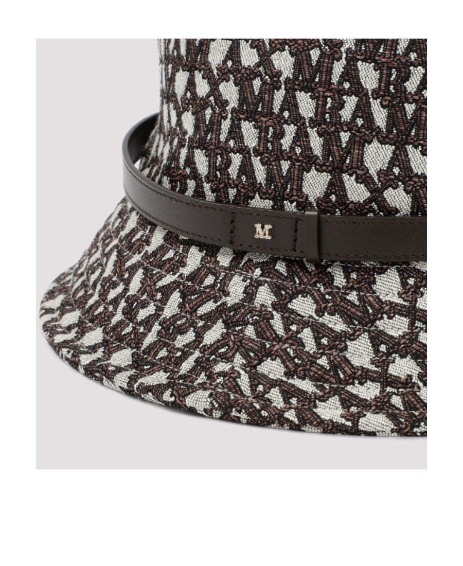 Max Mara Monogrammed Jacquard Bucket Hat In Black