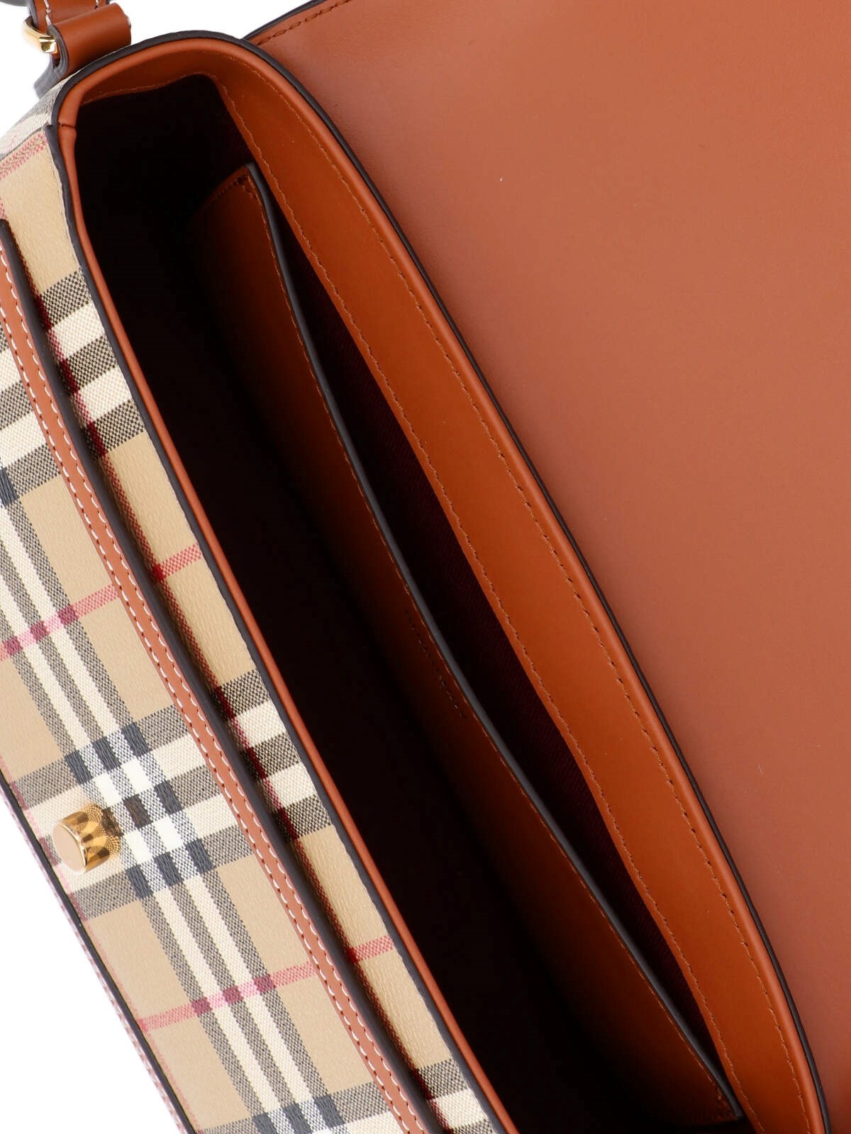 Burberry 'shoulder Bag With Check Pattern Notes In Nude