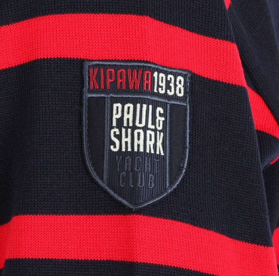 Paul & Shark Black Striped Pullover In Black