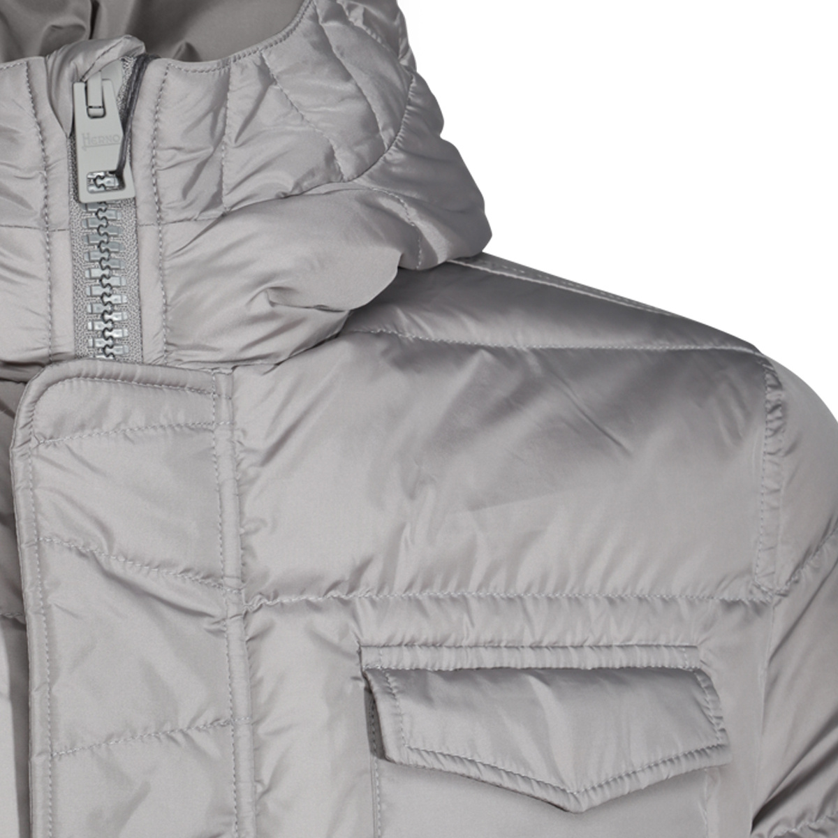 Herno Grey Down Jacket In Gray